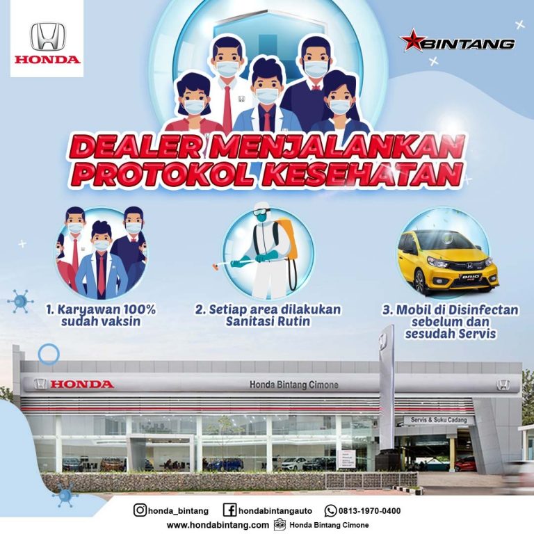 Protokol Kesehatan Di Dealer Mobil Honda Bintang Cimone
