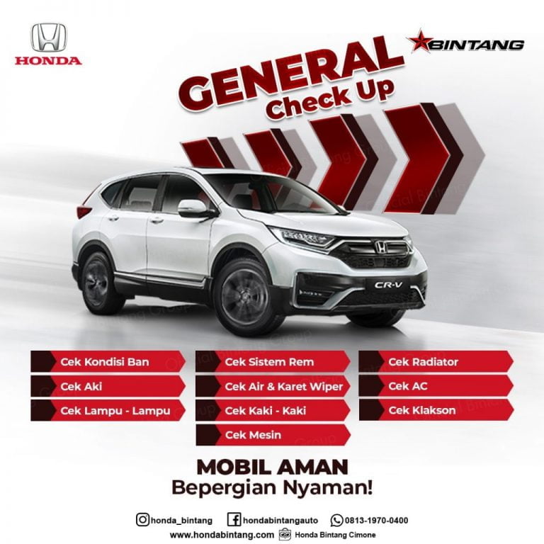 Lakukan General Check Up di Honda Bintang Cimone
