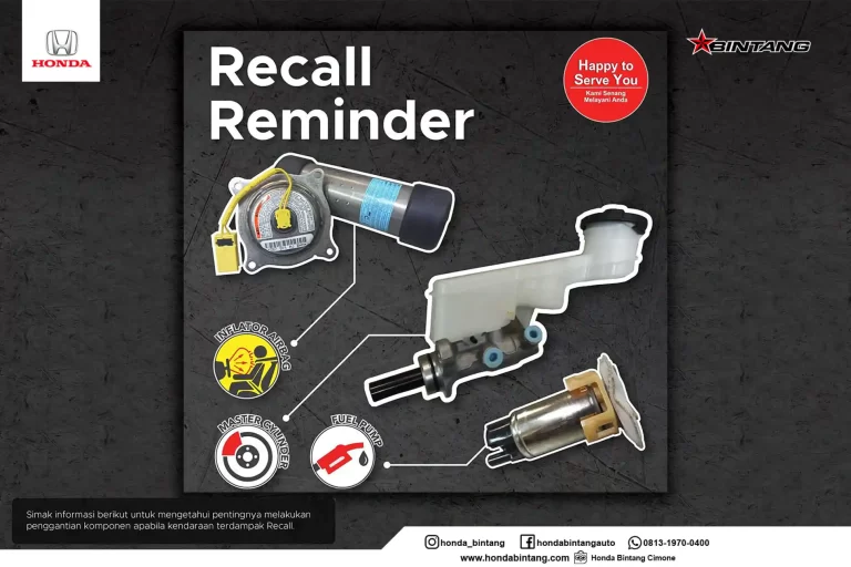 Himbauan Recall Untuk Beberapa Model Mobil Honda