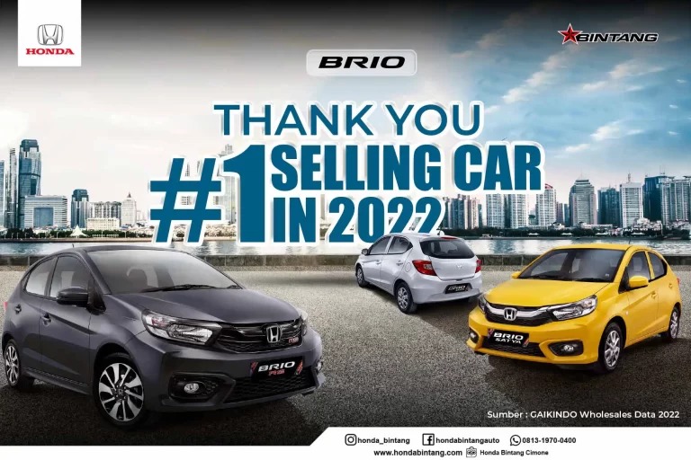 Honda Brio Berhasil Menjadi Mobil Terlaris Tahun 2022
