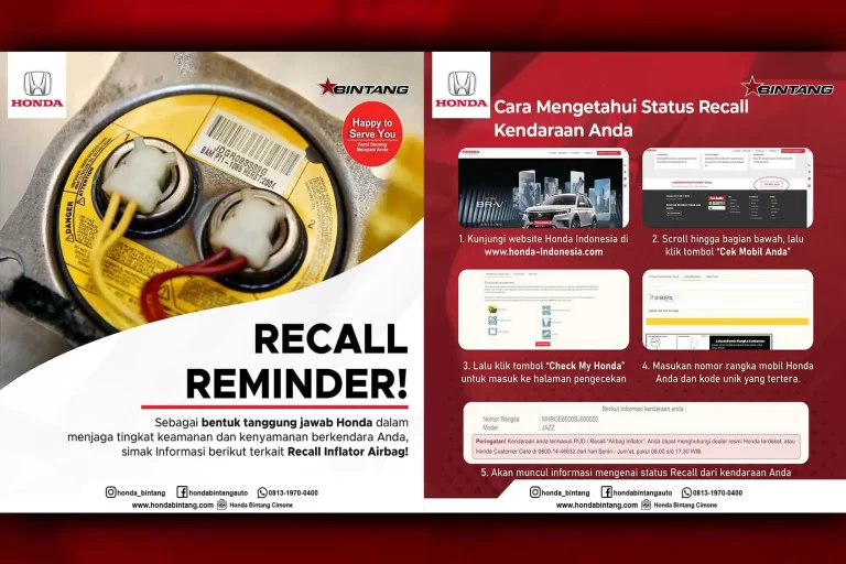 5 Langkah Mudah Jika Kendaraan Anda Terkena Recall