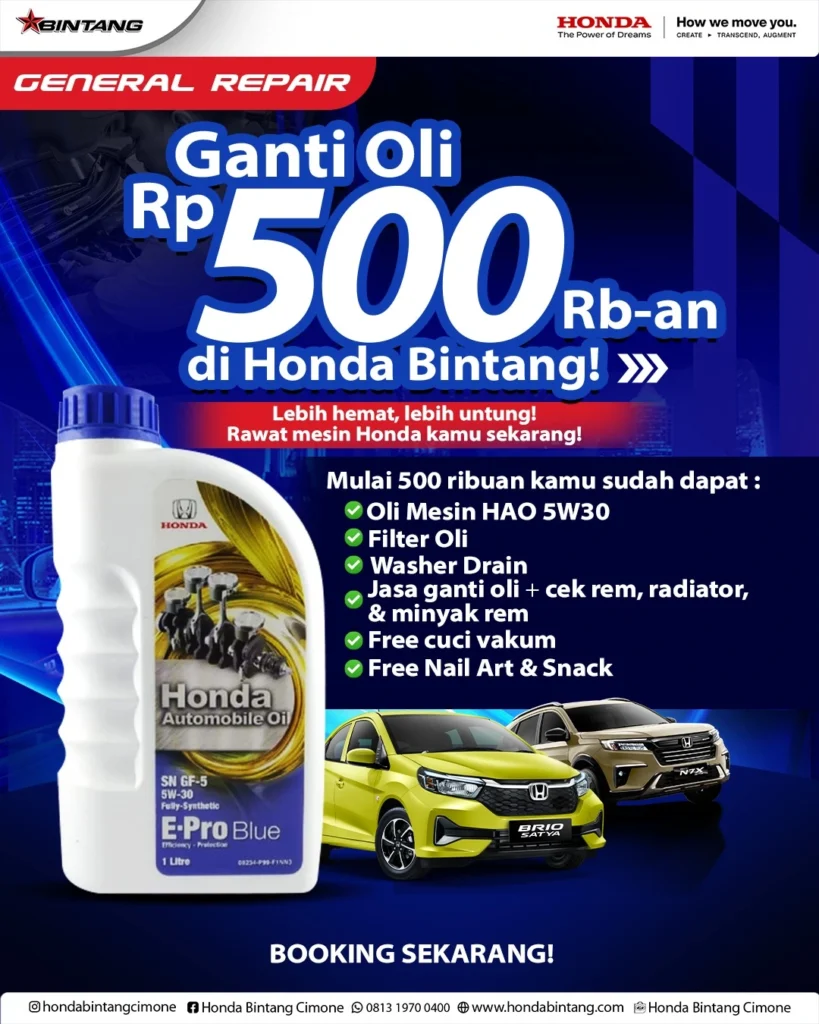 Ganti Oli 500rb portrait