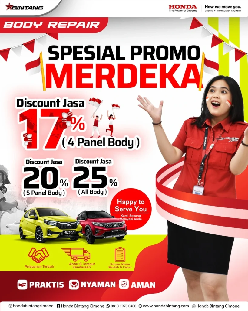 honda promo spesial merdeka body repair 2025