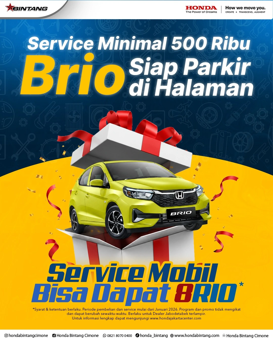 Service 500rb Bisa Dapet Brio! Cek Sekarang Juga!