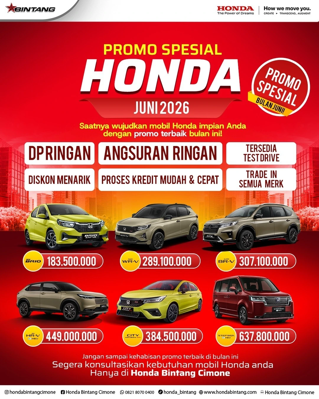 Promo Spesial Mobil Honda Juni 2026
